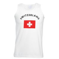 Witte heren tanktop Zwitserland