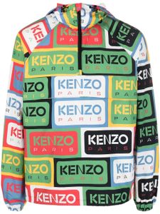 Kenzo coupe-vent imprimé à col zippé - Vert
