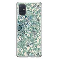 Samsung Galaxy A51 siliconen hoesje - Mandala blauw