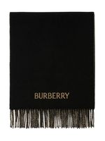 Burberry écharpe en cachemire à design bicolore - Noir - thumbnail