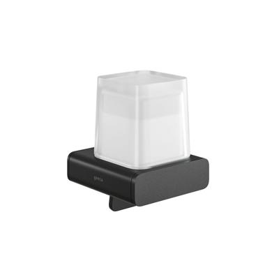 Zeepdispenser Geesa Shift | 200 ml | Met gesatineerd glas | Zwart