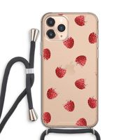 Framboosjes: iPhone 11 Pro Transparant Hoesje met koord