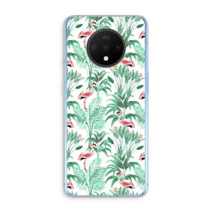Flamingo bladeren: OnePlus 7T Transparant Hoesje