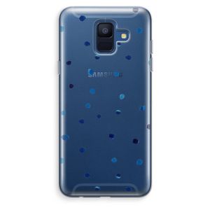 Blauwe stippen: Samsung Galaxy A6 (2018) Transparant Hoesje