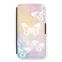 White butterfly: iPhone 12 Pro Flip Hoesje