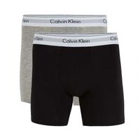 Calvin Klein 2 Pack Stretch Cotton Boxer Briefs Zwart / Grijs