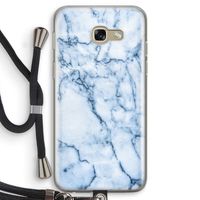 Blauw marmer: Samsung Galaxy A5 (2017) Transparant Hoesje met koord