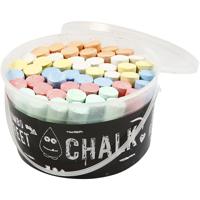 Creativ Company Stoepkrijt, afm 2,5x12 cm, diverse kleuren, 50 stuk/ 1 emmer