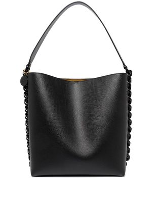 Stella McCartney grand sac cabas à détail de chaîne - Noir