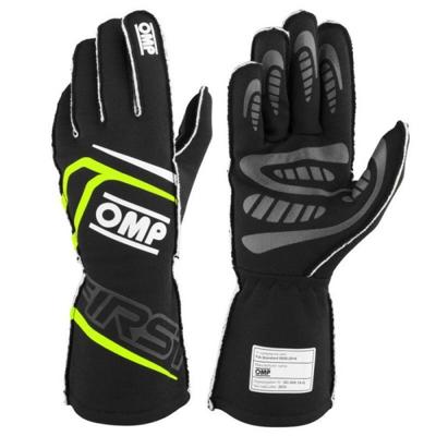 Kartinghandschoenen OMP MY2025 Geel Zwart FIA 8856-2018 - Maat: XS