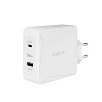 LogiLink PA0281 USB-oplader 100 W 1x USB-A, 1x USB-C USB PD Binnen USB Power Delivery (USB-PD)