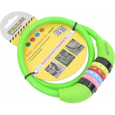 STAHLEX Cijfer kabelslot - groen - 10 x 650 mm - fietsslot
