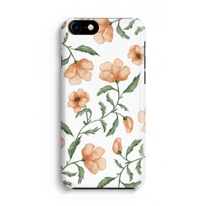 Peachy flowers: iPhone 8 Volledig Geprint Hoesje