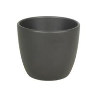 Bloempot - antraciet grijs - mat - H27 x D32 cm - keramiek - voor kamerplant