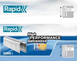 Rapid Nieten Type 36 DP WIT, Box 5x1000st Lengte 10mm