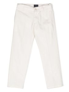 Fay Kids pantalon chino en coton à coupe slim - Blanc