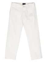 Fay Kids pantalon chino en coton à coupe slim - Blanc