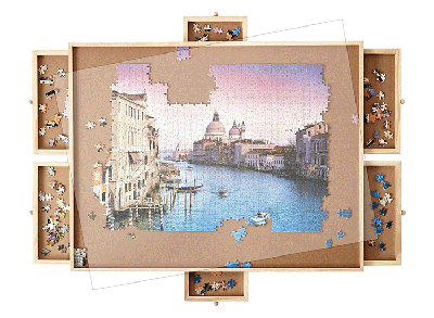 Flinq Puzzelbord met Opbergsysteem - Puzzelplaat met Bescherming - 6 Lades - 1000, 1500, 2000 stukjes