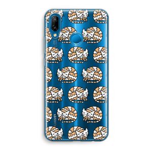 Slapende poes: Huawei P20 Lite Transparant Hoesje