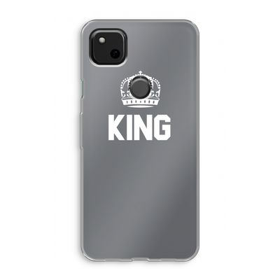 King zwart: Google Pixel 4a Transparant Hoesje