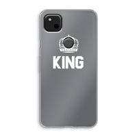 King zwart: Google Pixel 4a Transparant Hoesje