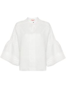 Ermanno Scervino blouse à bords en dentelle - Blanc