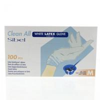 Sibel Nails Manicure Clean All White Latex Glove M 100Stuks Sibel Nails Manicure Clean All White Latex Glove M 100Stuks