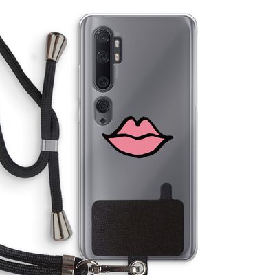 Kusje: Xiaomi Mi Note 10 Transparant Hoesje met koord