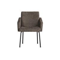 BePureHome Mount Eetkamerstoelen - Polyester - Grijs|Bruin - Set van 2