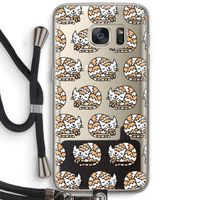 Slapende poes: Samsung Galaxy S7 Transparant Hoesje met koord Slapende poes: Samsung Galaxy S7 Transparant Hoesje met koord