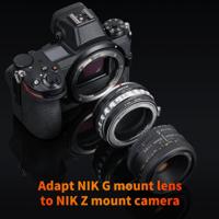 K&F Concept lensadapter Nikon F (G-type) naar Nikon Z mount