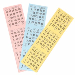 4x blok Bingo kaarten 1-75 nummers