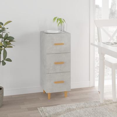 Dressoir 34,5x34x90 cm bewerkt hout betongrijs