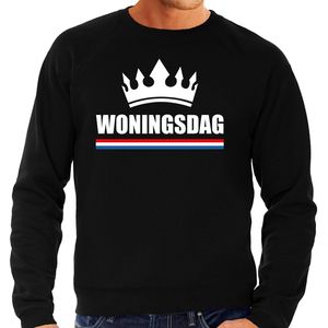 Koningsdag sweater Woningsdag zwart voor heren