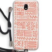 Marrakech Pink: Samsung Galaxy J7 (2017) Transparant Hoesje met koord