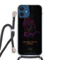 Praying For My Haters: iPhone 12 Transparant Hoesje met koord