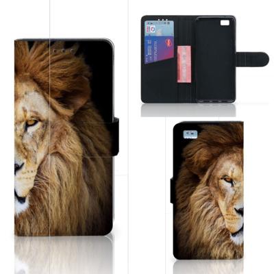 Huawei Ascend P8 Lite | Telefoonhoesje | Met pasjeshouder | Leeuw