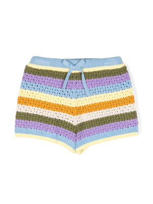 ZIMMERMANN short en maille à rayures - Multicolore