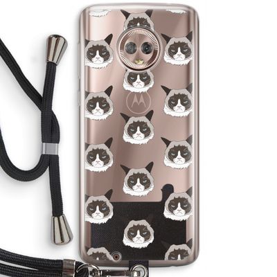 It's a Purrr Case: Motorola Moto G6 Transparant Hoesje met koord