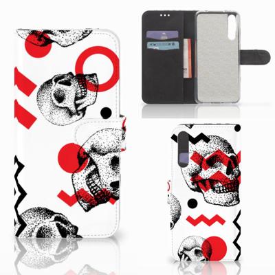 Telefoonhoesje met Naam Huawei P20 Pro Skull Red