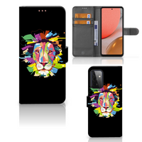 Samsung Galaxy A72 Leuk Hoesje Lion Color - thumbnail