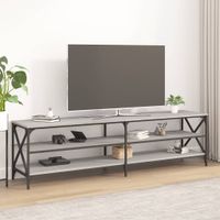 Tv-meubel 180x40x50 cm bewerkt hout grijs sonoma eikenkleurig