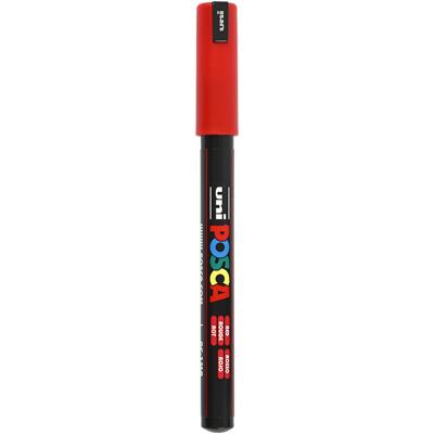 Uni-Posca Posca marker, afm pc-1mr, lijndikte 0,7 mm, extra-fijn, rood, 1 stuk