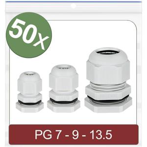 Quadrios 24CA403 Wartel PG7, PG9, PG13.5 Polyamide Grijs 50 stuk(s)