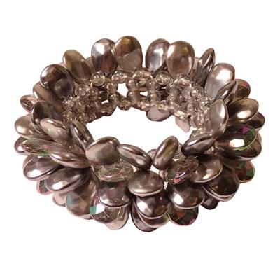 Armband Multiparel Druppel Grijs/Zilver