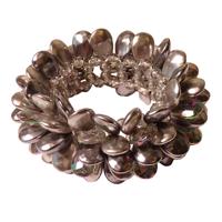 Armband Multiparel Druppel Grijs/Zilver