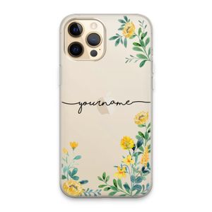 Gele bloemen: iPhone 13 Pro Max Transparant Hoesje
