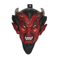 Plastic duivel wand/muur versiering masker 28 x 41 cm Plastic duivel wand/muur versiering masker 28 x 41 cm