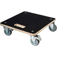Nature Square Plantenwagen 38x38 cm Zwart Hout 446407 - thumbnail