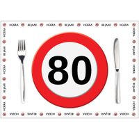 10 placemats 80 jaar van papier   -